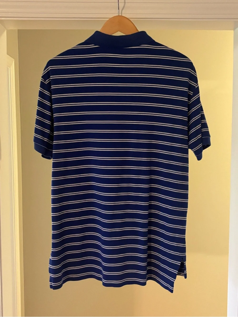 Ralph Lauren Blue and White Striped Polo